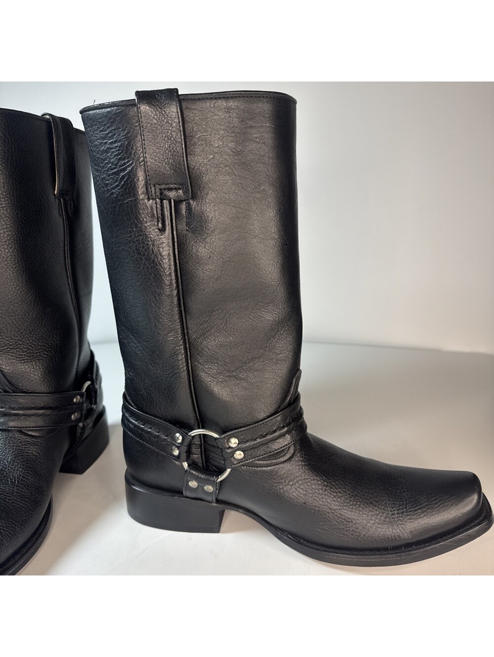 Pistolero Mens Boots 10.5 To 12 Handcrafted Leather Square Toe Harness READ - Picture 7 of 9